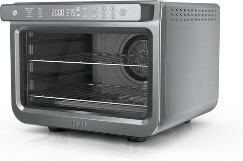 Ninja Air Fryer & Toaster Oven | Prestige Smart XL Countertop Oven | Bakes up to 20 Cookies, Fits up to a 12lb Turkey | Pizza, Toast, Bake, Air Fry & Reheat | 1800 Watts | Stainless Steel | DT501