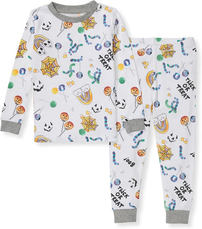 Burt's Bees Baby Girls' Pajamas, 2-Piece Long Sleeve Tee and Pants Organic Cotton PJ Set