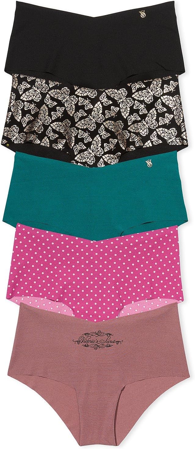 Victoria's Secret Women's No Show Cheeky Underwear, Minimal Coverage Panties for Women, Multi Pack (XS-XXL)