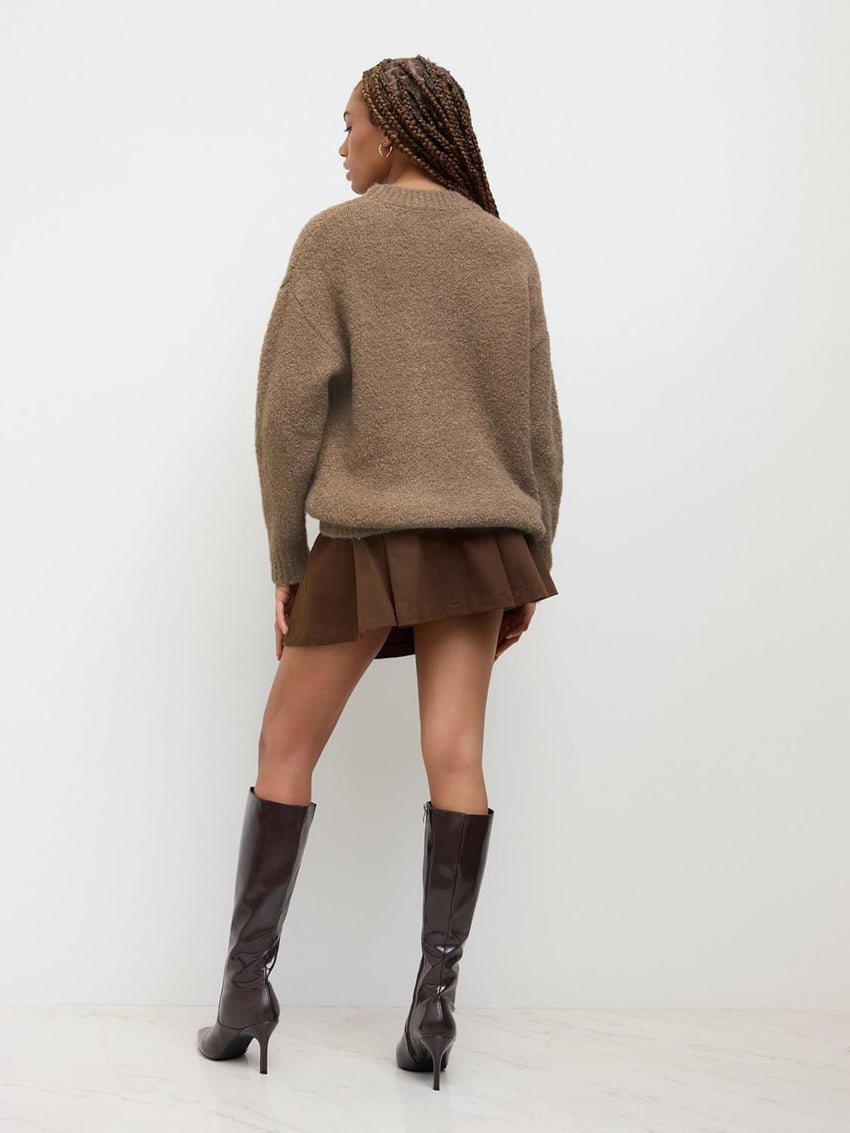 CIDER Women’s Cat Sweater Long Sleeve Crew Neck Fun Graphic Cute Patterned Pullover Sweater Tops