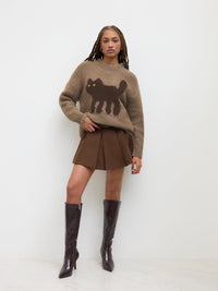 CIDER Women’s Cat Sweater Long Sleeve Crew Neck Fun Graphic Cute Patterned Pullover Sweater Tops