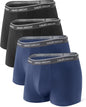 DAVID ARCHY Mens Trunks Underwear Soft Breathable Rayon Made from Bamboo Trunk No Fly Pouch