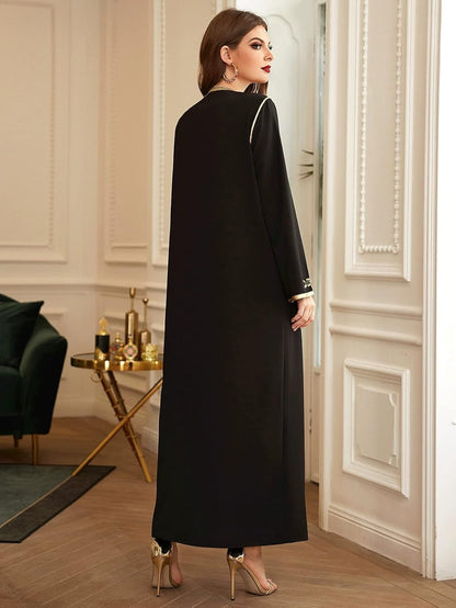 PolyJolly Handmade Bead Abaya Dress for Women Dubai Sadui Fancy Moroccan Kaftan Wedding Attire Collection