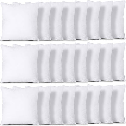 Utopia Bedding Throw Pillows (Set of 4, White), 18 x 18 Inches Pillows for Sofa, Bed and Couch Decorative Stuffer Pillow