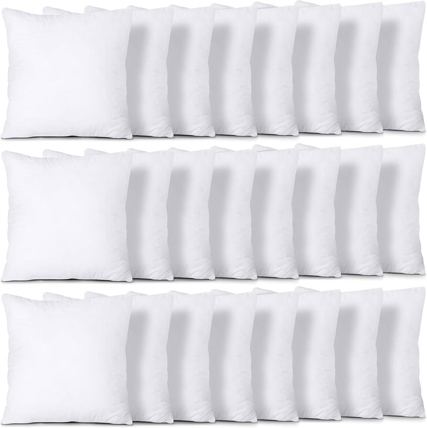Utopia Bedding Throw Pillows (Set of 4, White), 18 x 18 Inches Pillows for Sofa, Bed and Couch Decorative Stuffer Pillow