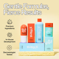 Bubble Skincare Silky Season 3-Step Hydrating Skin Care Set - Travel Size Skincare for Dry Skin - Soft Launch Cream Cleanser, Bounce Back Hydrating Toner Spray & Slam Dunk Moisturizer (3 Count)