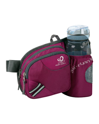 WATERFLY Fanny Pack Waist Bag: Waist Pack for Women Men with Water Bottle Holder Hiking Fanny Pack for Running Walking DogWalking Travel Cycling