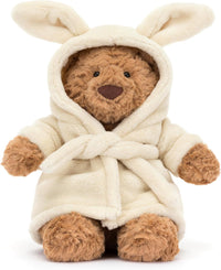 Jellycat Bartholomew Bear with Bathrobe Stuffed Animal, 10 inches - Teddy Bear Plush - Soft & Huggable - Classic Children's Gift
