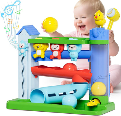 Hammer Montessori Toddler Toys, Interactive Musical Toy for 1-2 Year Old Boys & Girls,STEM Educational Toy with English & Spanish, for Ages 6-9,9-12,12-18,18-24+ Months