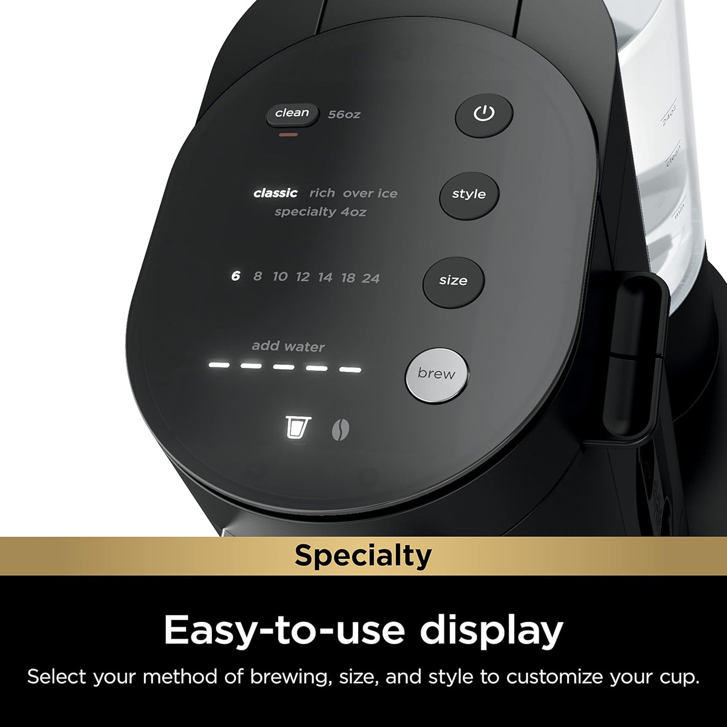 Ninja | Coffee Maker | Single Serve |Brew with Coffee Pods & Grounds| Compatible with K-Cup Coffee Pods | 4 Brew Styles, up to 24oz Cup Sizes & 56oz Removable Reservoir | Black | PB051