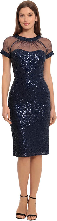 Maggy London Women's Illusion Dress Occasion Event Party Holiday Cocktail Guest of Wedding.