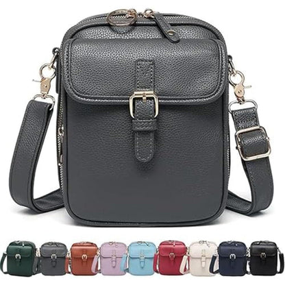 Leather Crossbody Bag for Women,Anti-Theft Messenger Bag with Large Capacity,Built-in Purse Card Slots Shoulder Sling Bag
