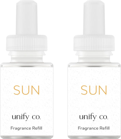 Pura & Unify Co. Home Scent Refill - Smart Air Diffuser - Up to 120-Hours of Luxury Fragrance per Refill - Home Essential - Clean & Safe Diffuser Fragrance - 2 Pack, Salt