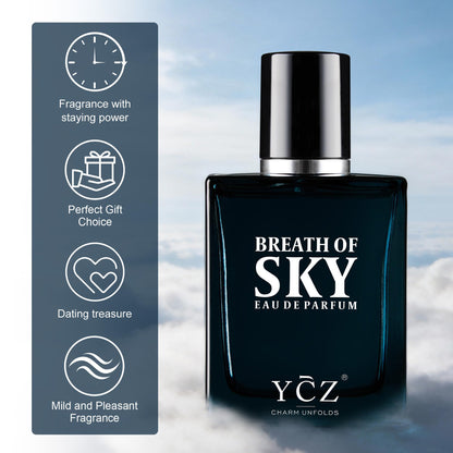 Ycz Midnight Marine Eau de Parfum for Men, 1.7 Fl Oz (50 mL), Long-Lasting Cologne, Fresh Marine & Woody Fragrance with Grapefruit, Ginger and Cedar Notes for Daily Wear, Date Night and Gifts