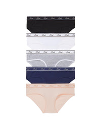 Victoria's Secret PINK Women's Cotton Logo Hipster Underwear, Moderate Coverage Panties for Women, Multi Pack (XS-XXL)