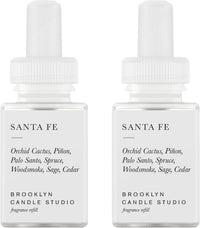 Pura & Brooklyn Candle Studio Home Scent Refill - Smart Air Diffuser - Up to 120-Hours of Luxury Fragrance per Refill - Home Essential - Clean & Safe Diffuser Fragrance - 2 Pack, Santorini