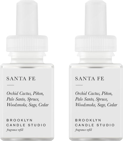 Pura & Brooklyn Candle Studio Home Scent Refill - Smart Air Diffuser - Up to 120-Hours of Luxury Fragrance per Refill - Home Essential - Clean & Safe Diffuser Fragrance - 2 Pack, Santorini