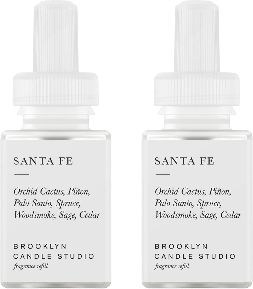 Pura & Brooklyn Candle Studio Home Scent Refill - Smart Air Diffuser - Up to 120-Hours of Luxury Fragrance per Refill - Home Essential - Clean & Safe Diffuser Fragrance - 2 Pack, Santorini