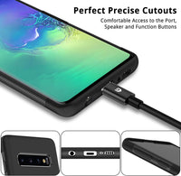 UNBREAKcable Samsung Galaxy S10 Case (6.1 Inch) - Ultra-Thin Frosted TPU Silicone Protective Case for Galaxy S10 [Shockproof & Non-Slip & Anti-Fingerprint] - Black