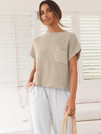 ANRABESS Women's Two Piece Outfits Knit Sweater Vest Crop Top Pants Lounge Matching Tracksuit Sweatsuit Travel Clothes Sets