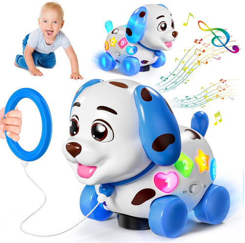 HumorPlay Musical Puppy Baby Toy 6-12-18 Month, Crawling & Walking Toys for 1 Year Old Boy Girl Gifts, Birthday Gift for 1 Year Old Boy Toy, Bilingual Infant Present for 6 7 8 9 10 Month