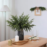 YXZZWL 16 Pcs Christmas Norfolk Pine Branches, 18 Inch Real Touch Artificial Norfolk Pine Branch Faux Cedar Pine Stem Fake Greenery Picks for Vase DIY Garland Wreath Home Decoration