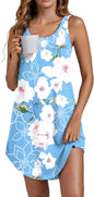 Vrtige Women's Tank Nightgown Sleeveless Sleepwear Scoop Neck Full Slip Chemise Nightdress