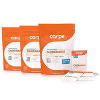 Carpe Antiperspirant Underarm Wipes for Sweat Blocking, Deodorizing, and Cleansing When You’re On the Move - 15 Residue Free, Individually Wrapped Wipes - Clean and Refreshing Scent
