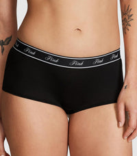 Victoria's Secret PINK Women's Cotton Logo Boyshort Underwear, Full Coverage Panties for Women, Multi Pack (XS-XXL)