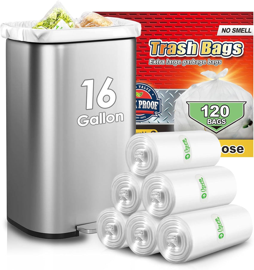 10 Gallon 200 Counts Extra Strong Trash Bags Tall Kitchen Garbage Bags by Teivio, 9 Gallon 10 Gallon,Bathroom Trash Can Bin Liners, Intended for Home,Plastic Bags for office kitchen Garden,Black