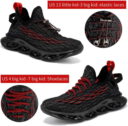 JMFCHI Boys Girls Kids' Sneakers Knitted Mesh Sports Shoes Breathable Lightweight Running Shoes for Kids Fashion Athletic Casual Shoes