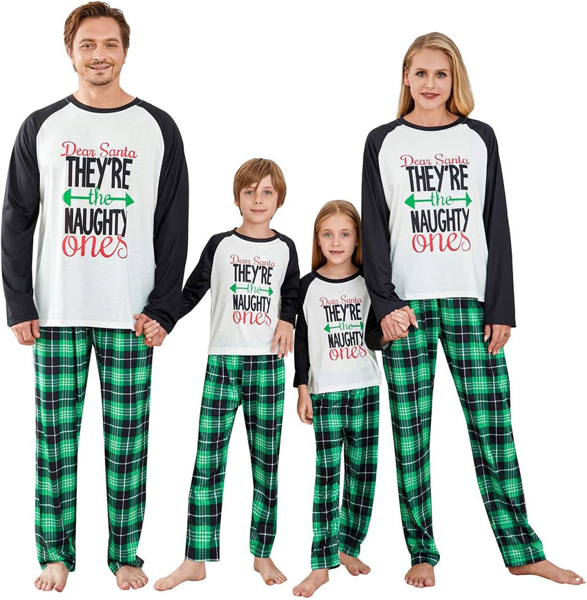 VS&LLWQ Family Christmas Pjs Matching Sets Christmas Pajamas for Family Christmas Elf Pjs Holiday Xmas Jammies Set