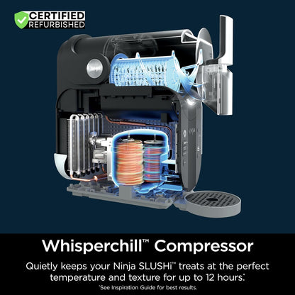 Ninja FS301 Professional Maker with RapidChill Technology, 88 oz Drink & Slushie Machine, 5 Preset Programs, Frozen Margaritas, Frappés, and More, Premium Accents, Black (Renewed)