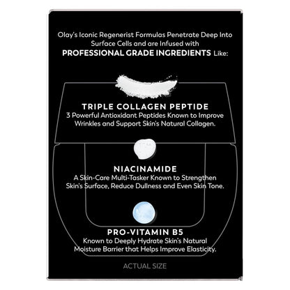 Olay Face Moisturizer, Regenerist Micro-Sculpting Cream for Women, Fragrance-Free - Anti-Aging, Anti-Wrinkle, Firming Skin Care - Triple Collagen Cream, Peptide, Hyaluronic Acid, Niacinamide, 1.7oz