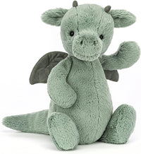Jellycat Bashful Dragon Stuffed Animal, Medium 12 inches - Mythical Plush Toy - Classic Children's Gift