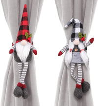 D-FantiX Christmas Curtain Tieback Buckle Set of 2, Mr and Mrs Gnome Curtain Tiebacks Holder Fastener Buckle Window Christmas Ornaments Decorations Home Décor 2025