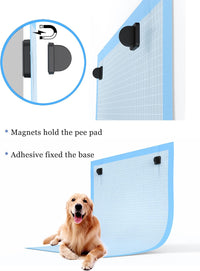 Dog Pee Pad Holder Potty Training Pad Magnetic Wall Holder for Leg-Lifting Dogs & Canine Urine Marking Strong Magnets No More Slipping Pee Pads Fit for Any Size of Puppy Pee Pads (Black)