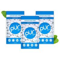 PUR Gum | Aspartame Free Chewing Gum | 100% Xylitol | Natural Spearmint Flavored Gum, 55 Pieces (Pack of 3)