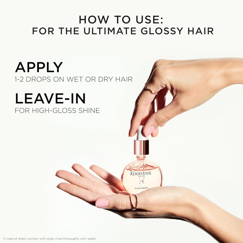 Kerastase Gloss Absolu Glaze Drops Anti-Frizz Hair Oil - Adds gloss and shine, nourishes and hydrates hair
