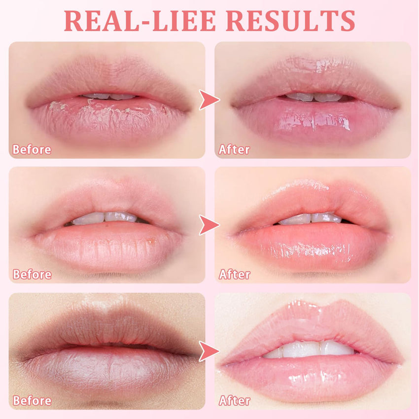 6 PCS Bee Lip Balm Honey Pot, Honey Strawberry Watermelon Apple Vanilla Peach Bee Lip Balm Sleeping Lip Mask Overnight with Sticks, Honey Pot Lip Balm Exfoliating Prevention Dry and Crack Lip Scrubs