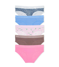 Victoria's Secret Women's Cotton Logo Hipster Underwear, Moderate Coverage Panties for Women, Multi Pack (XS-XXL)