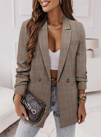 CRAZY GRID Women Business Casual Blazer Jacket Fashion with Lined Work Professional Suit Jacket