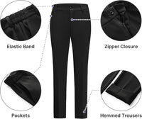 Women's Pants Suit 2 Piece Set Smil Fit Jacket Shawl Sollar Blazer Dress for Women