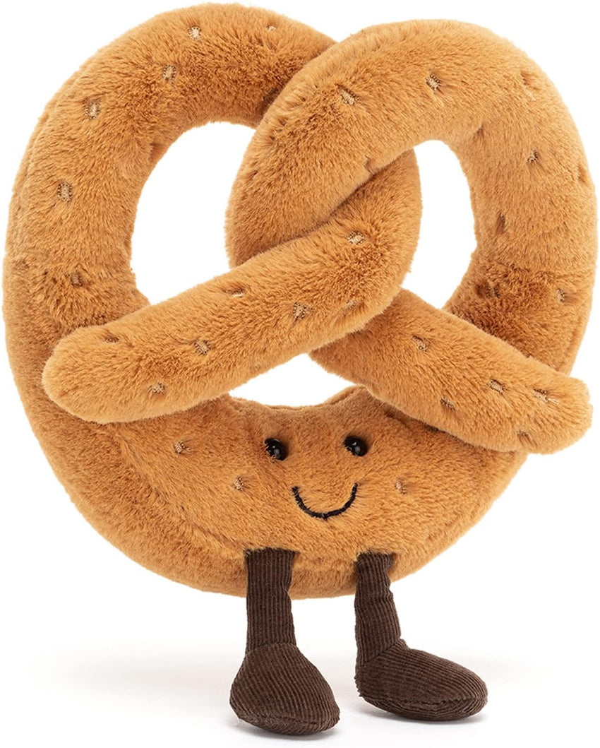 Jellycat Amuseables Pretzel Stuffed Toy, 7 inches - Food Plush - Fun Gift Idea