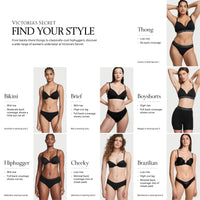 Victoria's Secret Women's Lace Cheeky Underwear, Minimal Coverage Panties for Women, Multi Pack (XS-XXL)