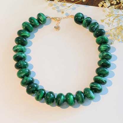 We We Chunky Colorful Beaded Necklace for Women Large Boho Statement Bead Chokers Necklaces Turquoise Blue Big Beads Jewelry Neck Summer Beach