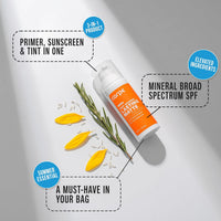Carpe Primer Face Makeup Base ~New~ Zinc Mineral Sunscreen Face SPF 25 (Deep Tint Primer) Lasting Matte Primer For Oily Skin And Tinted Sunscreen