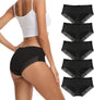 ADOVAKKER Women's Underwear Low Rise Lady Micro Smooth Breathable Briefs Hipster Panties Multipack Printing J-S1