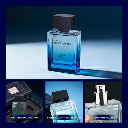 Ycz Midnight Marine Eau de Parfum for Men, 1.7 Fl Oz (50 mL), Long-Lasting Cologne, Fresh Marine & Woody Fragrance with Grapefruit, Ginger and Cedar Notes for Daily Wear, Date Night and Gifts