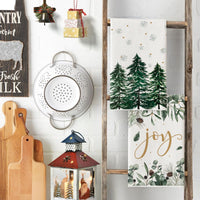 Artoid Mode Green Xmas Tree Ornament Christmas Kitchen Towels Dish Towels, 18x26 Inch Farmhouse Holiday Snowflake Winter Decoration Cleaning Set of 4